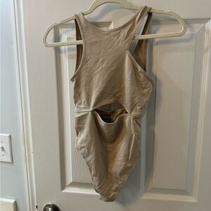 Colsie Tan Cutout Bodysuit